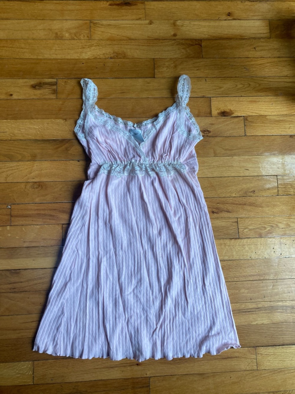 Cotton GNW Pink Lace-Trim Cotton Nightgown